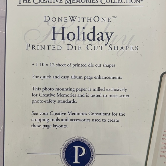 Creative Memories Done in One Lot 1 Holiday and 1 Halloween Die Cut Shapes NWT - Picture 8 of 15